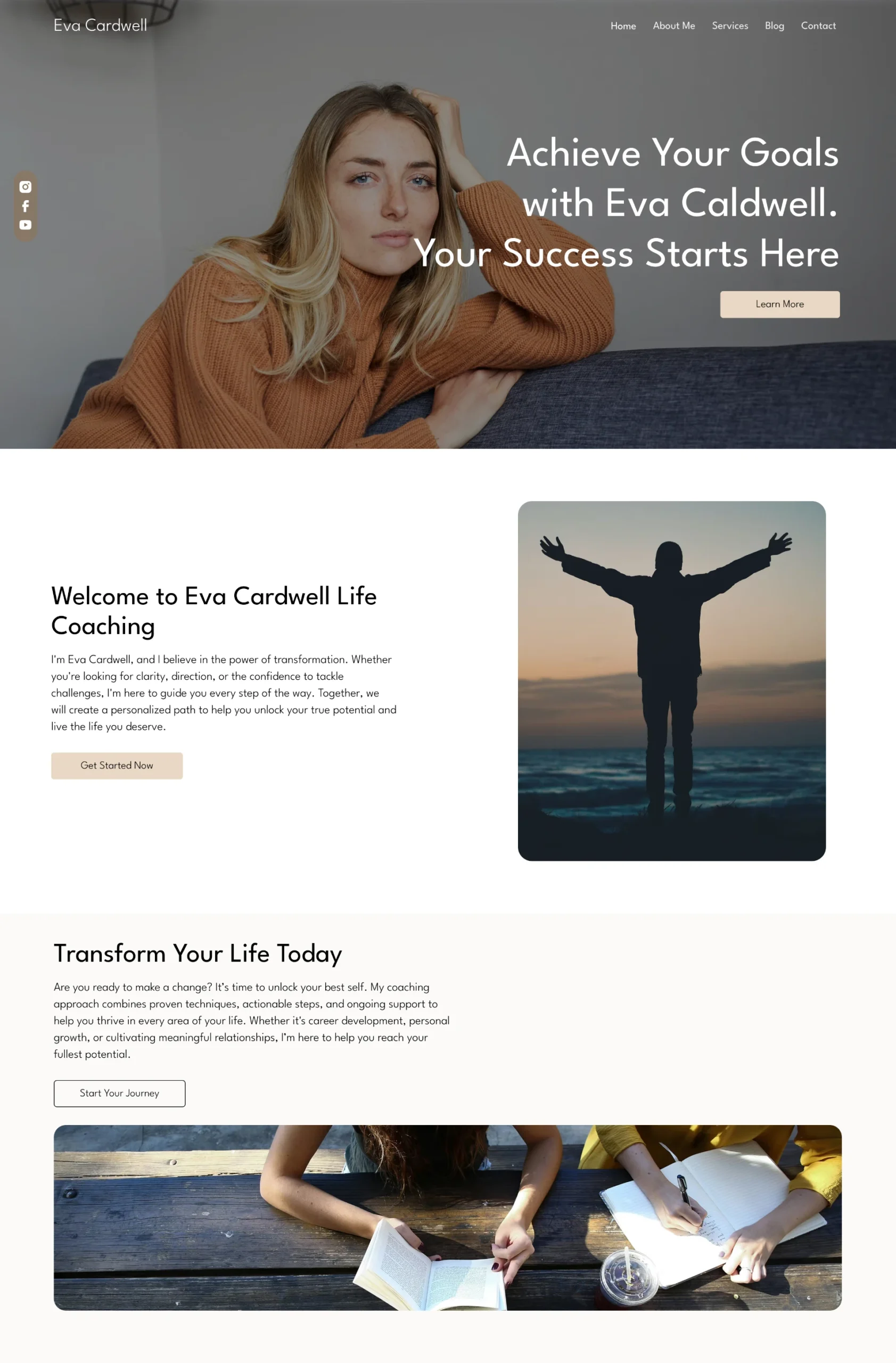 Life Coach Wix Website Template